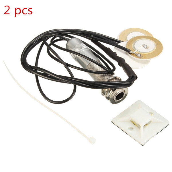 2PCS Piezo Transducer Pickup for Guitar Mandolin Ukulele Banjo Guitar Parts