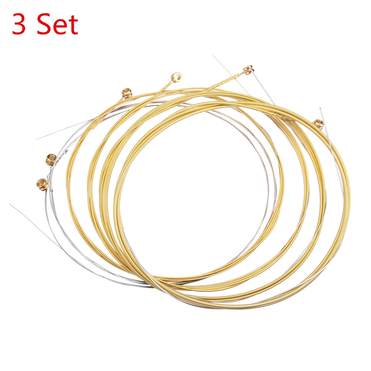 3 Set 18 pcs GOYY Brass Acoustic Guitar String for Guitar Players