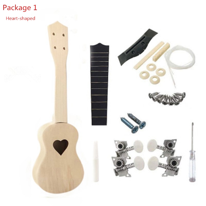 21 Inch Hand-assembled Painting Basswood Ukulele for Ukulele DIY