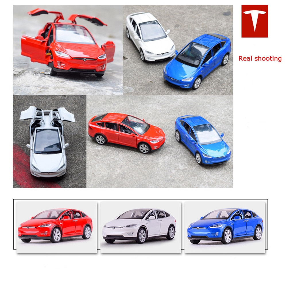 Baosilun1:32 Simulation Tesla MODEL X90 Alloy Car Model Children Sound And Light Toys