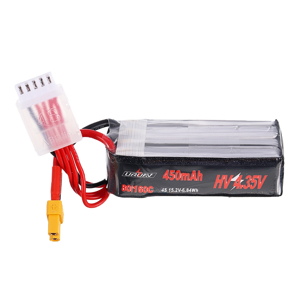 URUAV 15.2V 450mAh 80C/160C 4S Lipo Battery XT30 Plug for RC Drone