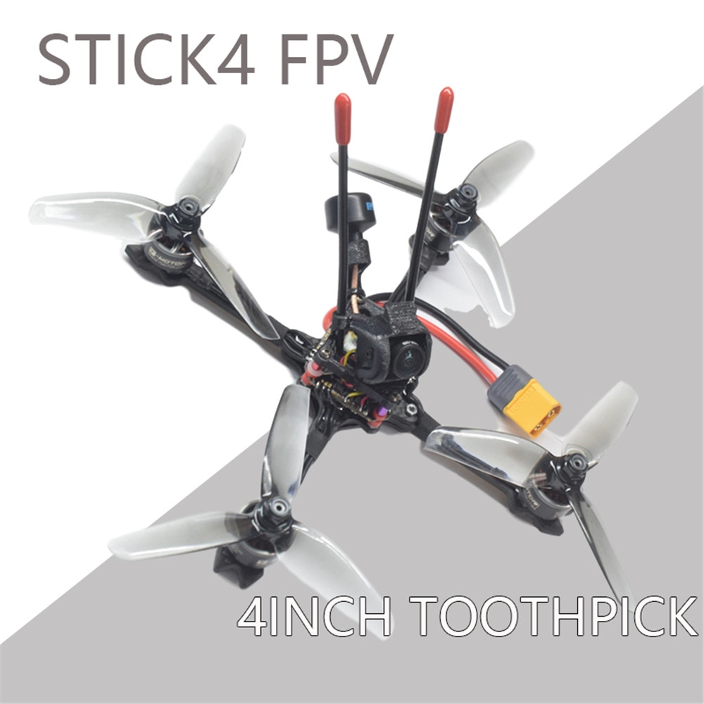 12% off for AuroraRC STICK4 4S 4Inch 154MM FPV ToothPick RC Drone PNP BNF with Caddx Turbo EOS2 Camera 1507 Motor F411 AIO FC 30A ESC