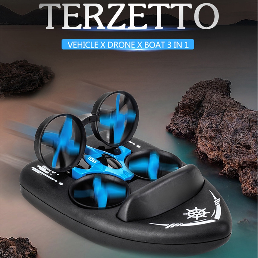 JJRC H36F Terzetto 1/20 2.4G 3 In 1 RC Boat Vehicle Flying Drone Land Driving RTR Model