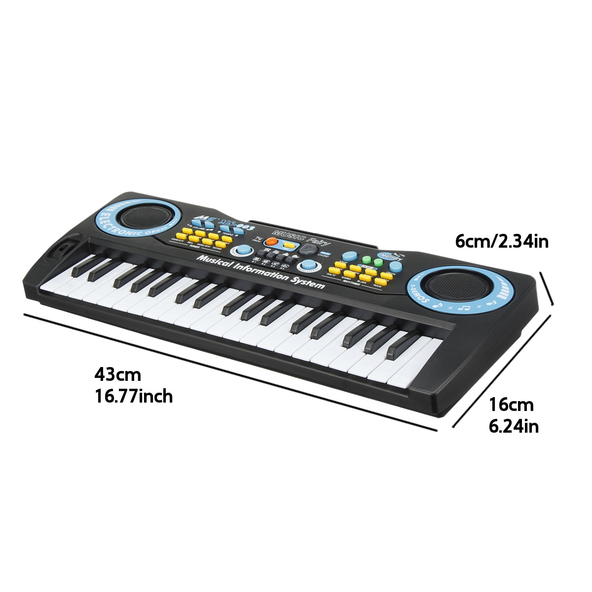 Keyboard Piano 37-Key Organ Digital Electric Microphone For Beginners Education