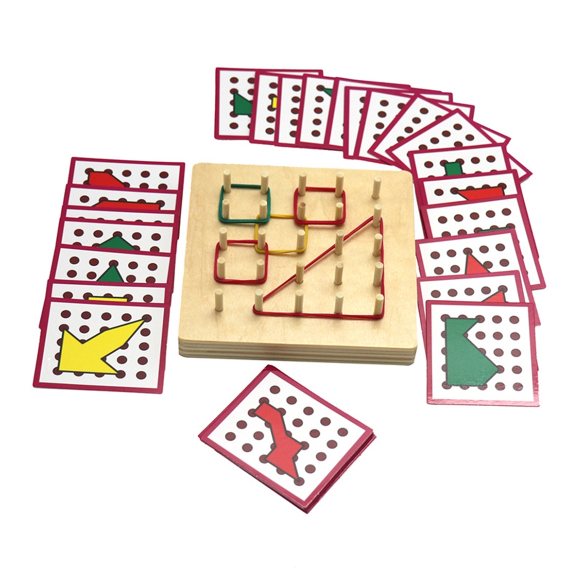 Small Size Baby Montessori Wooden Board Geometric Shapes Educational Early Learning Toys