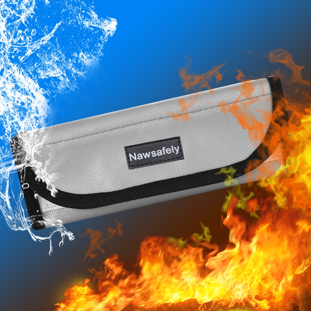 Nawsafely Waterproof Fireproof Explosion-proof Safety Lipo Battery Bag 185x75x60mm for RC Model Battery