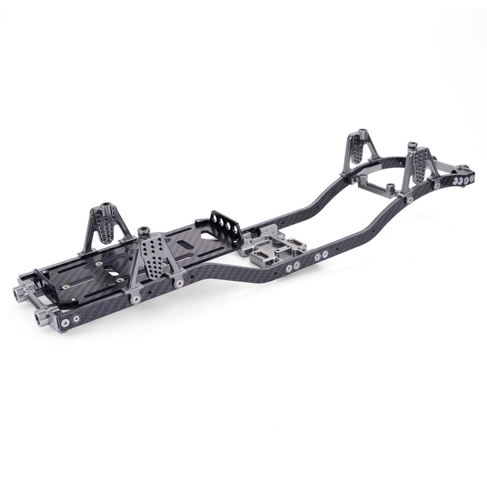 Carbon Fiber Metal Chassis Frame Beam RC Car Girder for 1/10 Axial SCX10 D90 Climbing Rock Crawler Parts