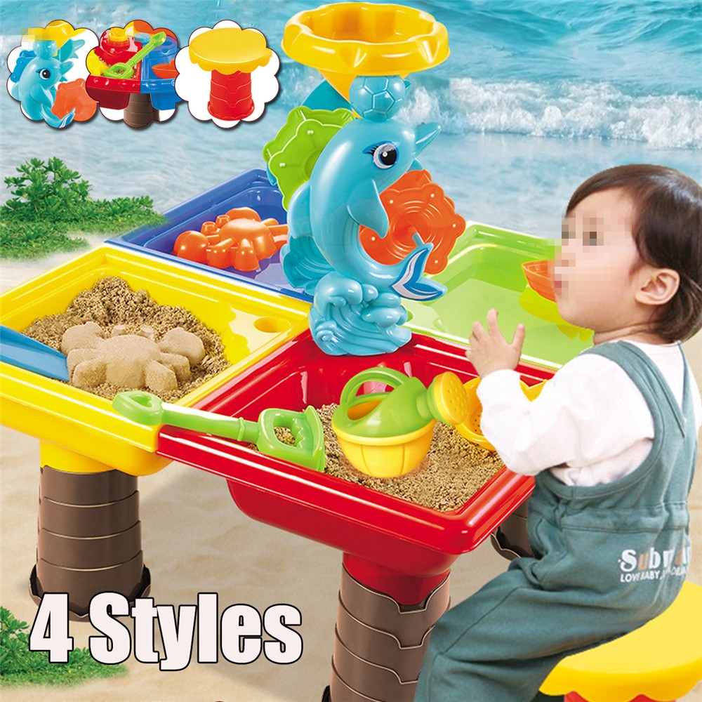 Sand And Water Table Sandpit Indoor Outdoor Beach Kids Children Play Toy Set