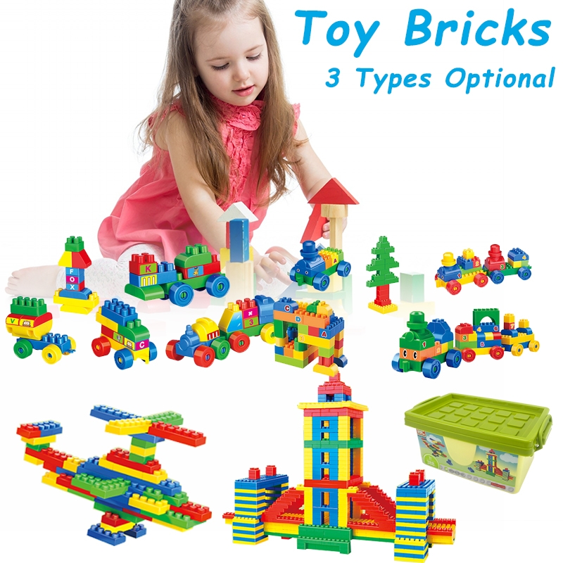 126/178/388 Pcs DIY Assembly Multi-Shape ABS Plastic Blocks Toys for Kids Play Gift