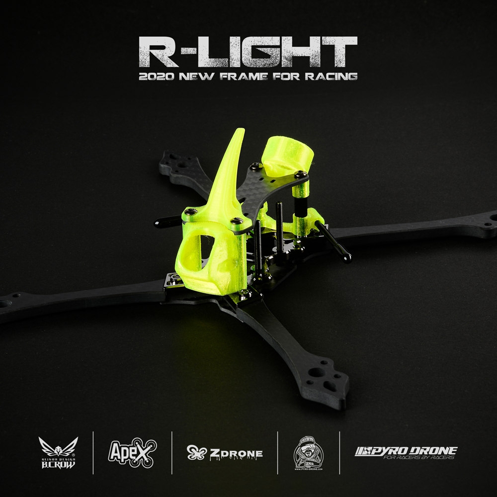 BCROW R-LIGHT 205mm Stretch X & 225mm Ture X 5mm Arm Thickness 3K Carbon Fiber Frame Kit for RC Drone FPV Racing