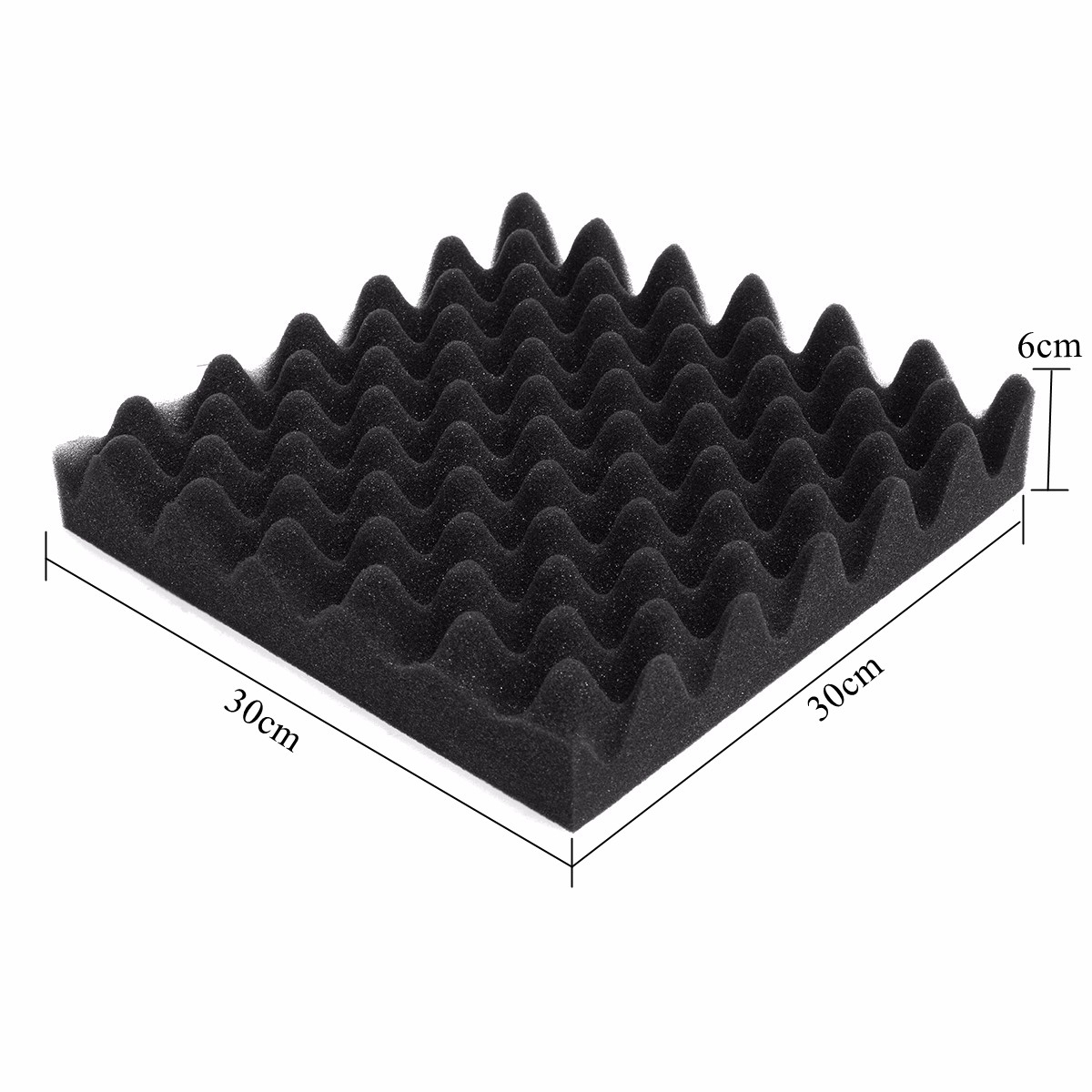 8PCS 12x12x2.5'' Acoustic Sound Studio Soundproof Foam Egg Crate Foam Wall Tile