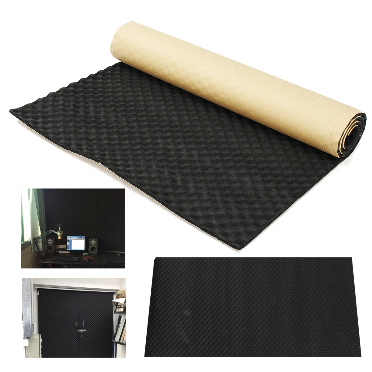 20mm Self Adhesive Soundproof Foam Acoustic Foam Roll for Studio Car Audio Sound Deadening Proofing