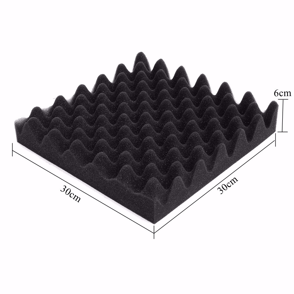 30x30x6cm Acoustic Panels Tiles Studio SoundProof Foam Insulation Closed Cell Foam
