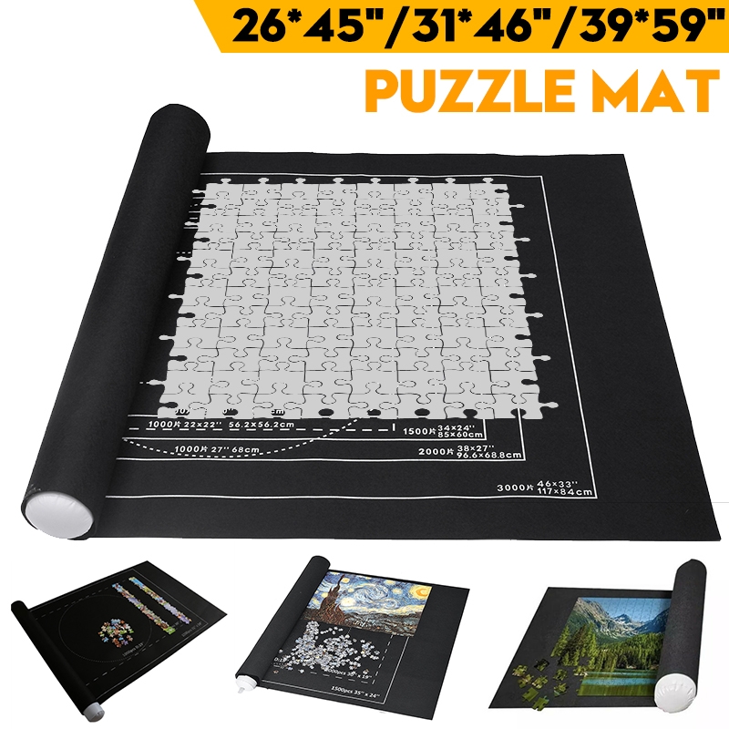 1000-3000 Pieces Puzzles Mat Jigsaw Roll Felt Mat Puzzles Blanket Storage Mat Toys