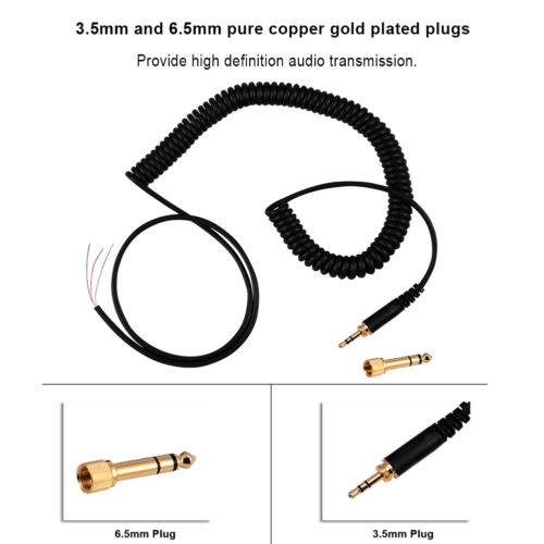 Replacement Cable Cord Wire Plug For Beyerdynamic DT770 DT990 PRO Headphones