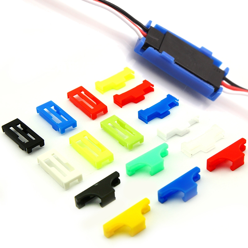 20PCS URUAV Servo Extension Cable Buckle Clip Plastic Servos Cord Fastener Jointer Plugs Fixing Holder Colorful for DIY RC Airplane Parts