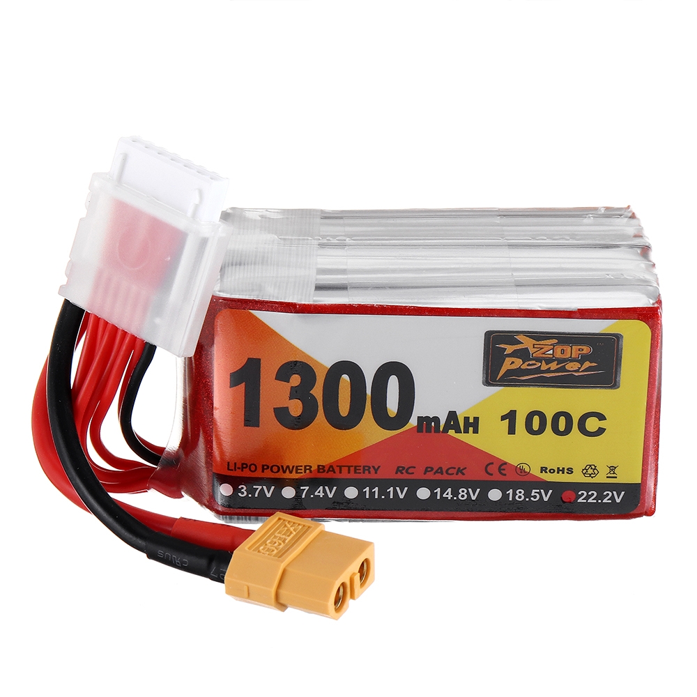 ZOP Power 22.2V 1300mAh 100C 6S Lipo Battery XT60 Plug for iFlight TurboBee 120RS