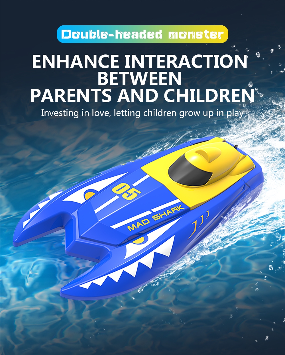 Double E H128 1/47 2.4G 23CM 20KM/H High Speed Mini RC Boat Vehicle Models Children Toy