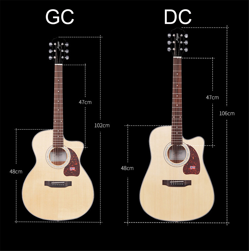 Morgan AT10-DC / AT10-GC A-class Sitika Single Board Acoustic Model 41 inch Folk Guitar Beginner Novice Entry Guitar Male and Female Students Self-learning Musical Instruments