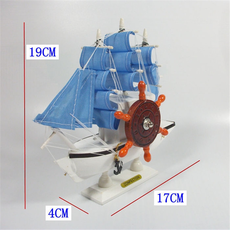 Mediterranean Sailing Music Box Gifts For The New Year Creative Wooden Sailboat Craft Gift Souvenirs