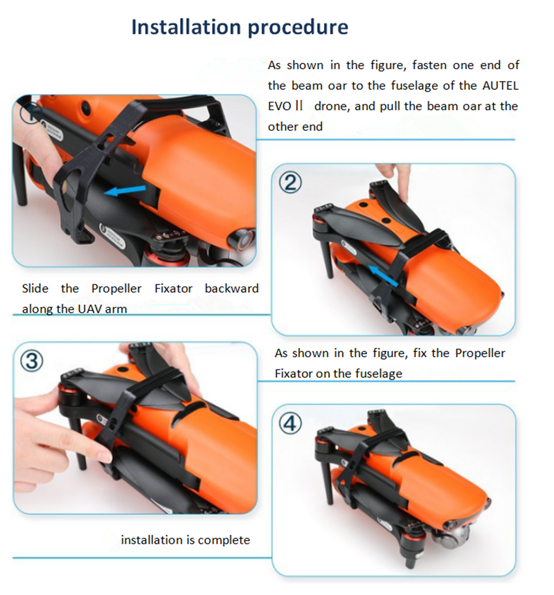 RCSTO Propeller Fixator Fixed Holder 3D Printing Blade Stabilizer Bracket Clasp Protector for AUTEL EVO Ⅱ RC Drone