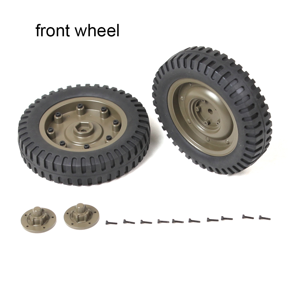 ROCHOBBY Front/Rear Wheel For 1/6 2.4G 2CH 1941 MB SCALER RC Car Waterproof Vehicle Models