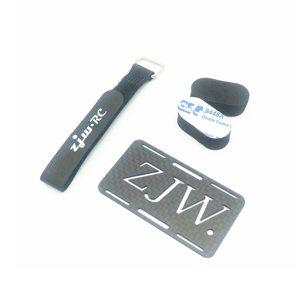 ZJWRC 2S 350mAh-550mAh Lipo Battery Handing Protective Mount Plate w/ Battery Strap & M3 Sponge Landing Gear for RC Drone