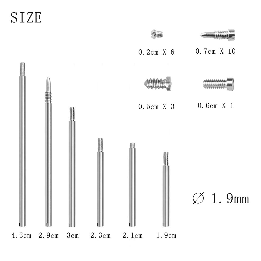 W22 Clarinet Clarinet Accessories Set 14 Thread Shaft Lever 20 PCs Screw Wind Music Repair Parts