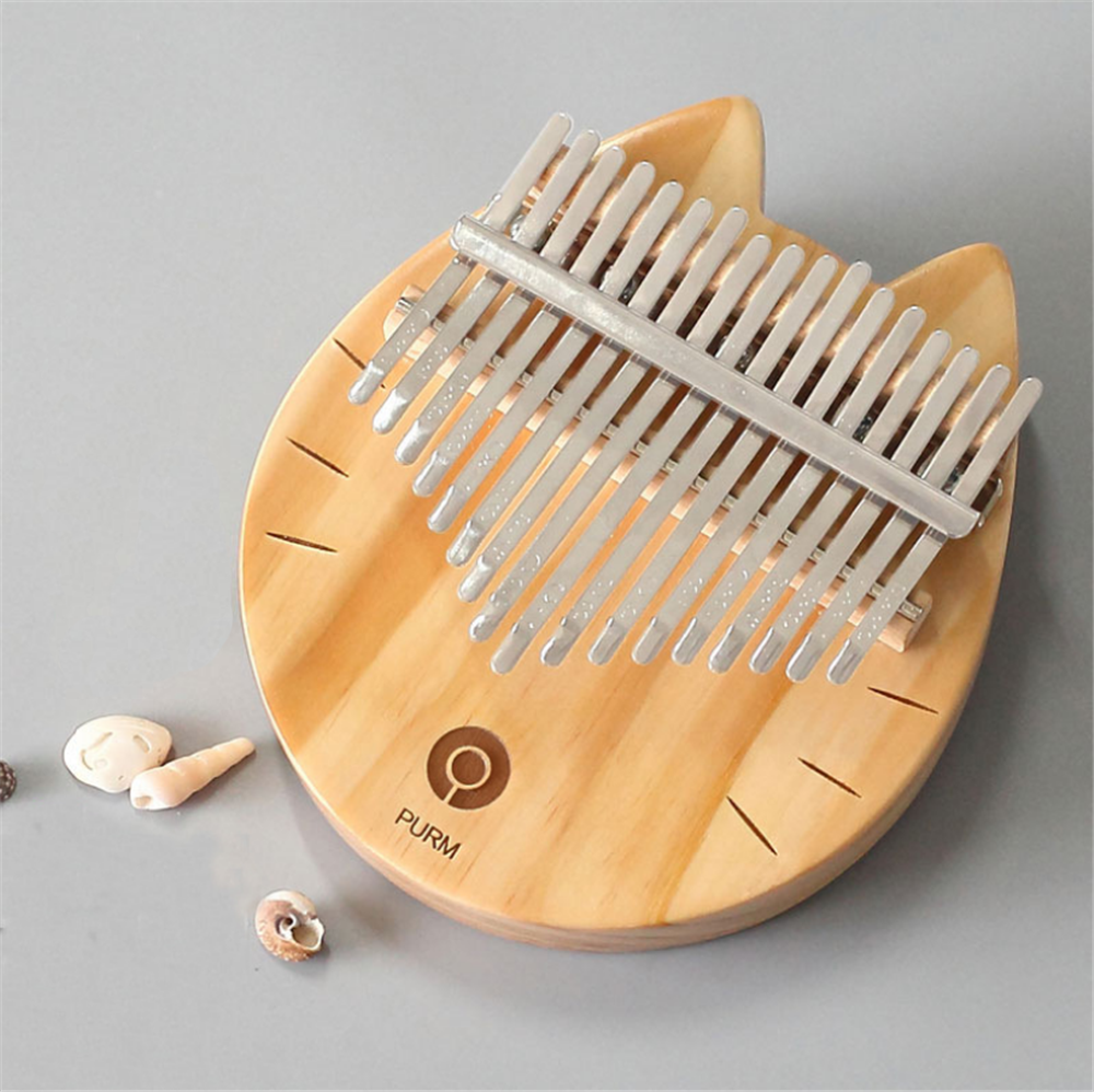 17 Keys Kalimbas Thumb Piano Clear Crystal Acrylic Finger Percussion Mbira Keyboard Instrument with Tuner Hammer and Gig Bag