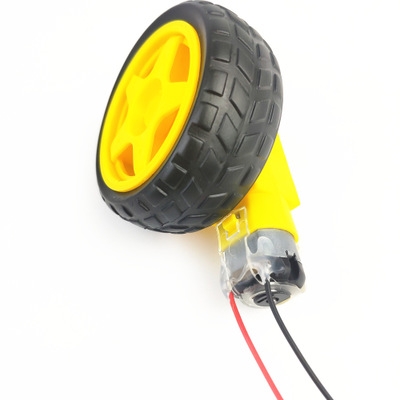Small Hammer TT DC Motor With Wheel 10cm Male Plug Cable For DIY RC Robot Car
