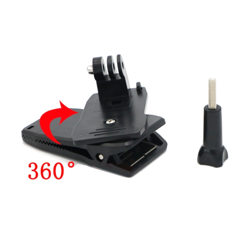 360 Degree Rotating Clip Camera Mount Fixed Clamp for GoPro Max 8/7/6/5/3 SJCAM YI OSMO Action Cameras Accessories