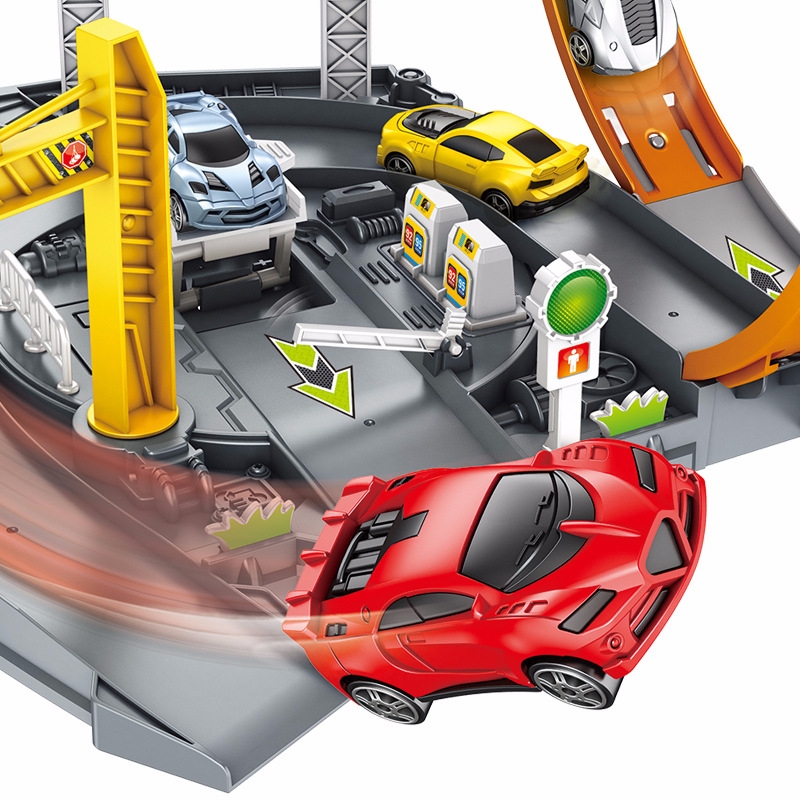 Parking Lot Garage Playset DIY Racing Track Cars Toys Xmas Gifts Kids Boys