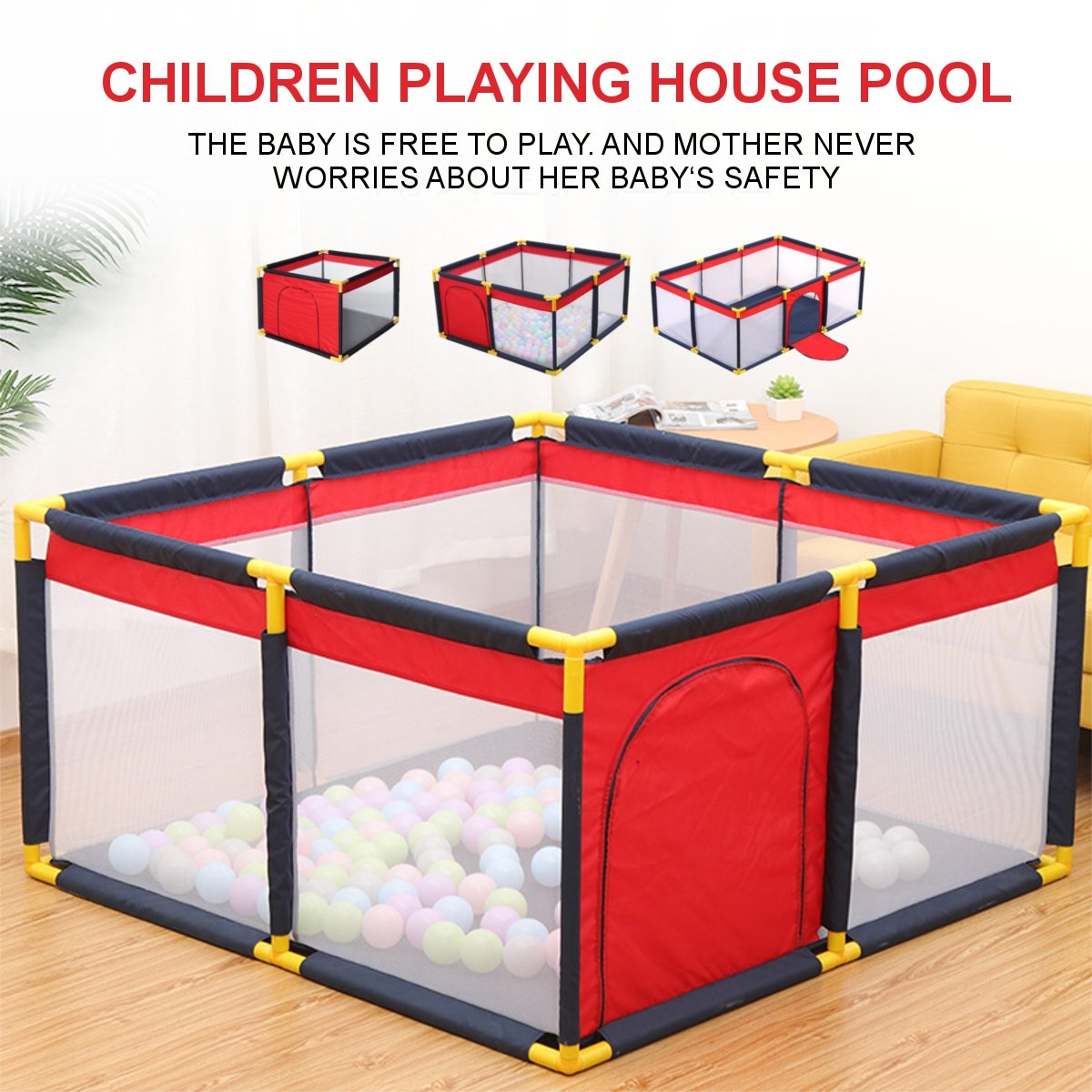 Children's Play Fence Baby Safety Fence Foldable Fence Children's Indoor Fence Toys
