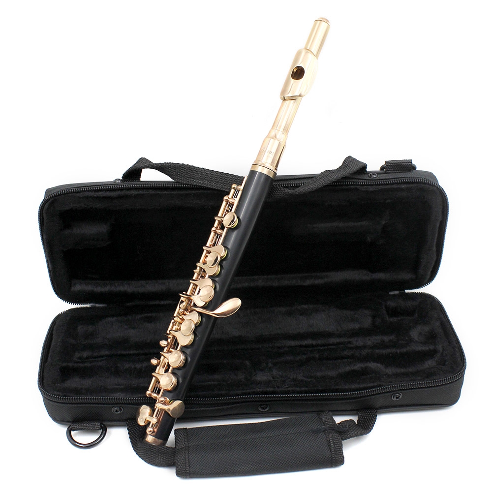 SLADE C Key Tone Half-Size Flute Piccolo Cupronickel Silver Plated With Cleaning Stick Padded Case Screwdriver