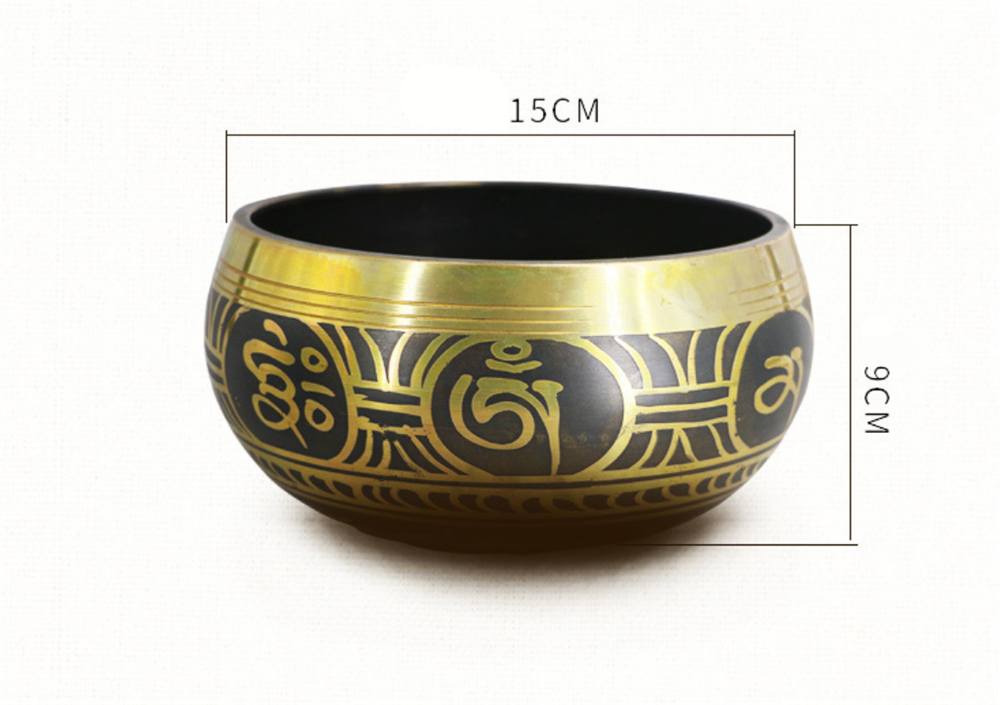 Nepal Bowl Handmade Tibet Music Bowl Ritual Copper Tibetan Singing Bowl Manual Tapping Metal Craft