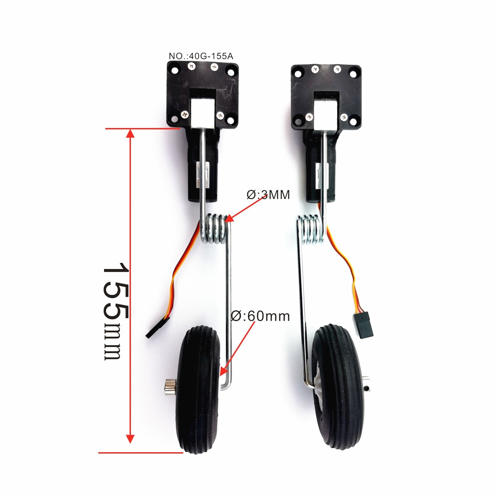 40g Worm Steering Gear Retractable Landing Gear for Fixed-wing RC Airplane Aircraft Accessories
