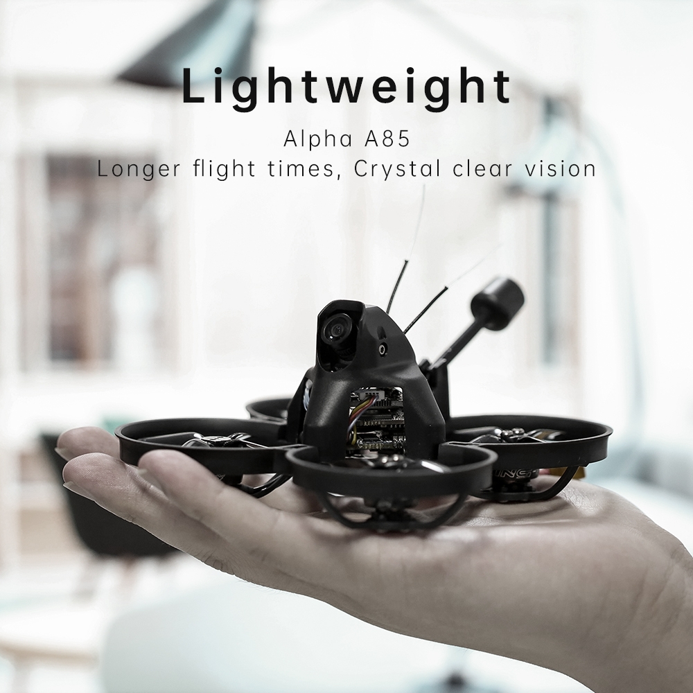 129.99 for iFlight Alpha A85 Indoor 2 Inch 4S FPV Racing Drone w/Turtle 800TVL Camera SucceX-D 20A F4 Whoop AIO