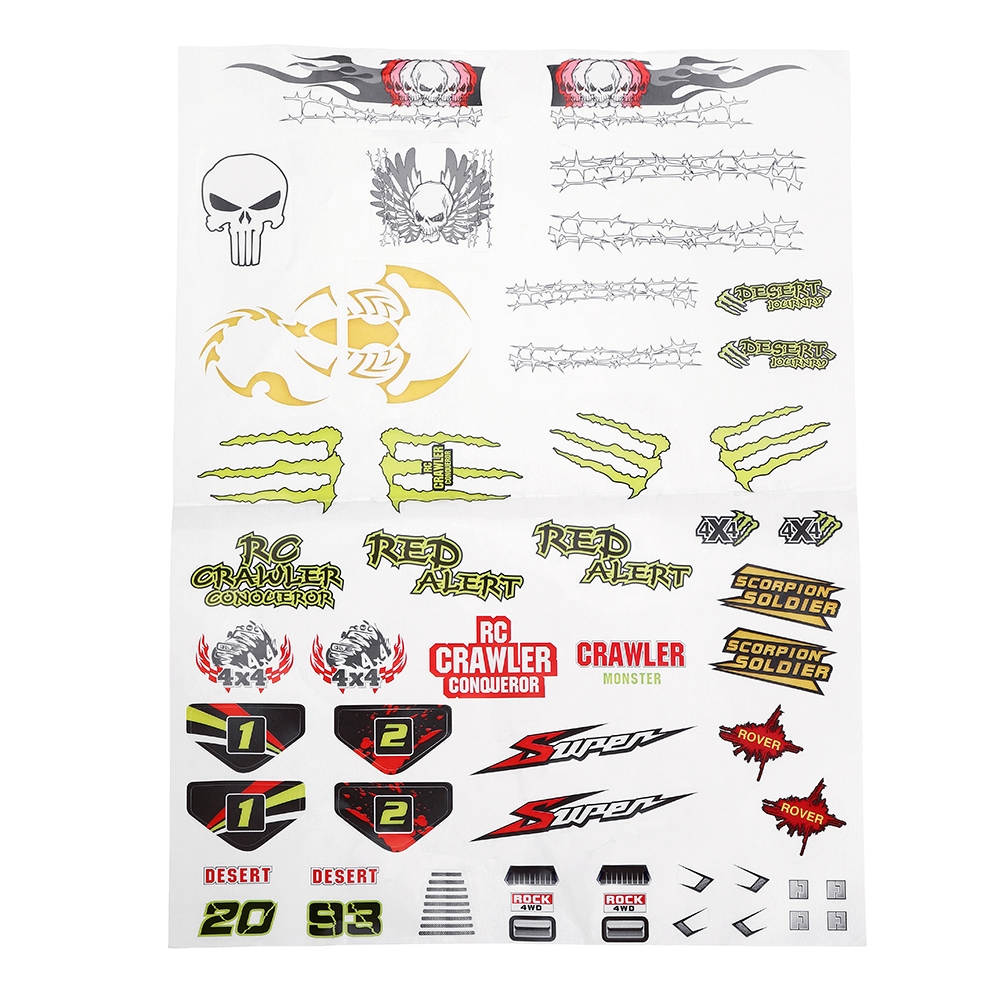 PXtoys 9303-1 1/18 DIY Stickers Decals Sheet Body Accessory RC Car Vehicles Model Spare Parts PX9300-25C