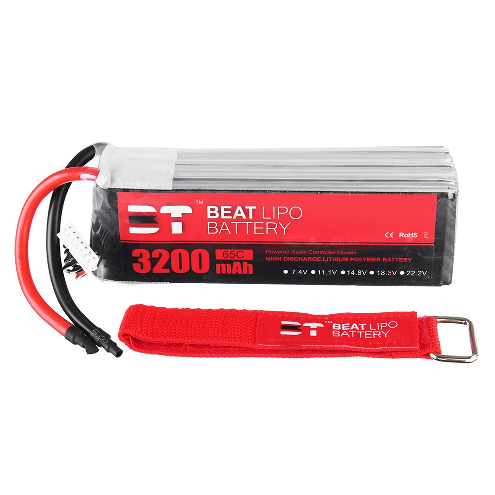 BT BEAT 22.2V 3200mAh 65C 6S Lipo Battery Without Plug With Battery Strap for RC Racing Drone
