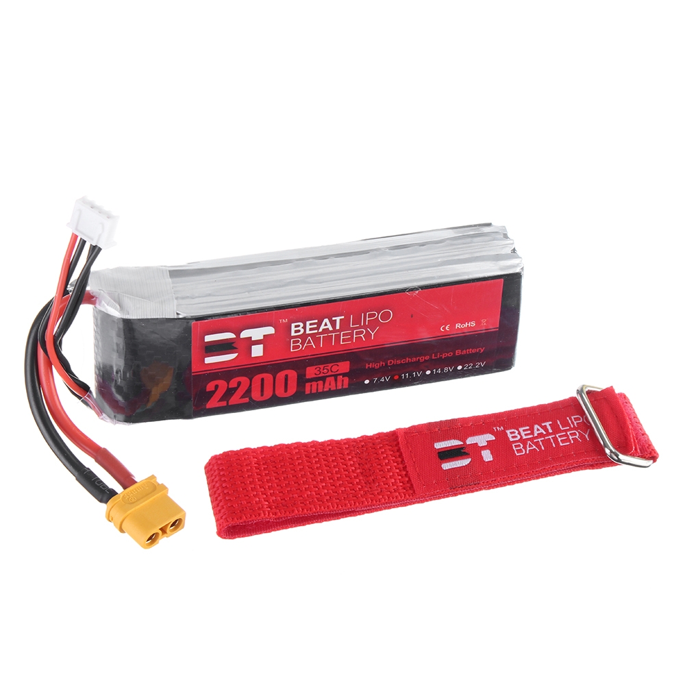 BT BEAT 11.1V 2200mAh 35C 3S Lipo Battery XT60 Plug With Battery Strap for RC Racing Drone