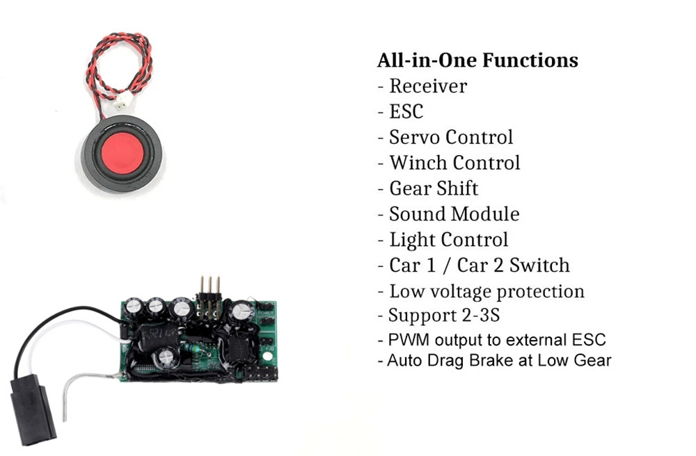 WPL V3 Diesel Version Upgraded Transmitter Circuit Board Horn RC Car Spare Parts