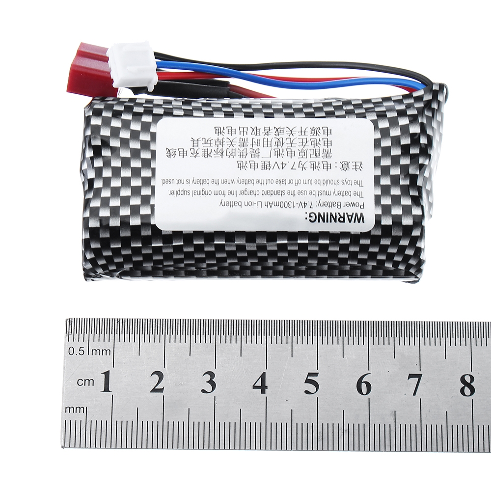 HT 7.4V 1300mAh 2S 15C Li-ion Battery T Plug for C602 C604 C605 1/16 RC Car Vehicles Model