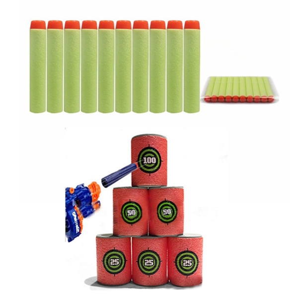 100PCS Light Green Refill Bullets Dart For Nerf N-strike Elite Rampage Retaliator Series