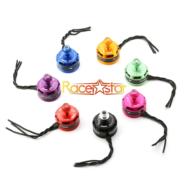 4X Racerstar Racing Edition 2205 BR2205 2600KV 2-4S Brushless Motor Yellow For 210 X220 250 280 