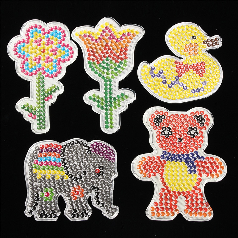 Pegboards Jigsaw Cultivate Children Puzzle Template For Perler Beads 6 Styles