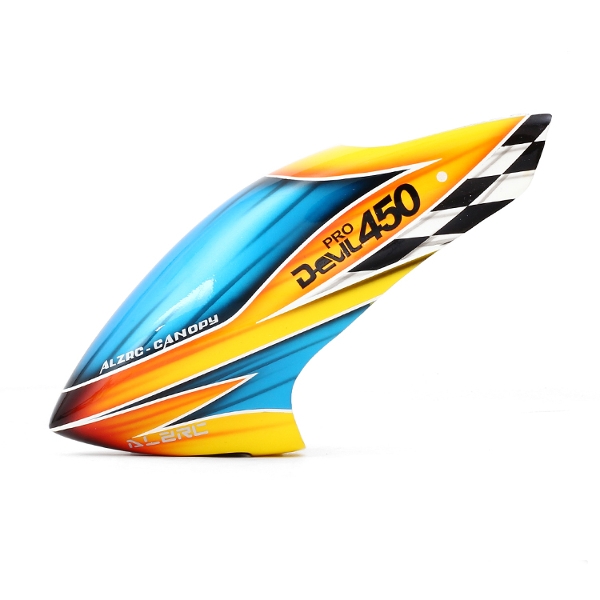 ALZRC Devil 450 Pro V2  RC Helicopter Parts Fiberglass Canopy Yellow