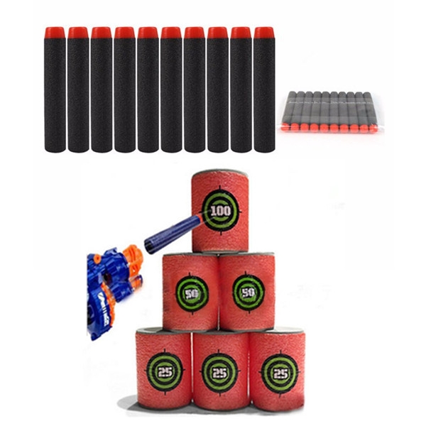 100PCS Refill Black Bullets Dart For Nerf N-strike Elite Rampage Retaliator Series Blasters