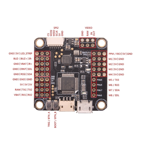 Betaflight F3 AIO V1.1 Flight Controller with Integrated OSD Barometer Support SD Card