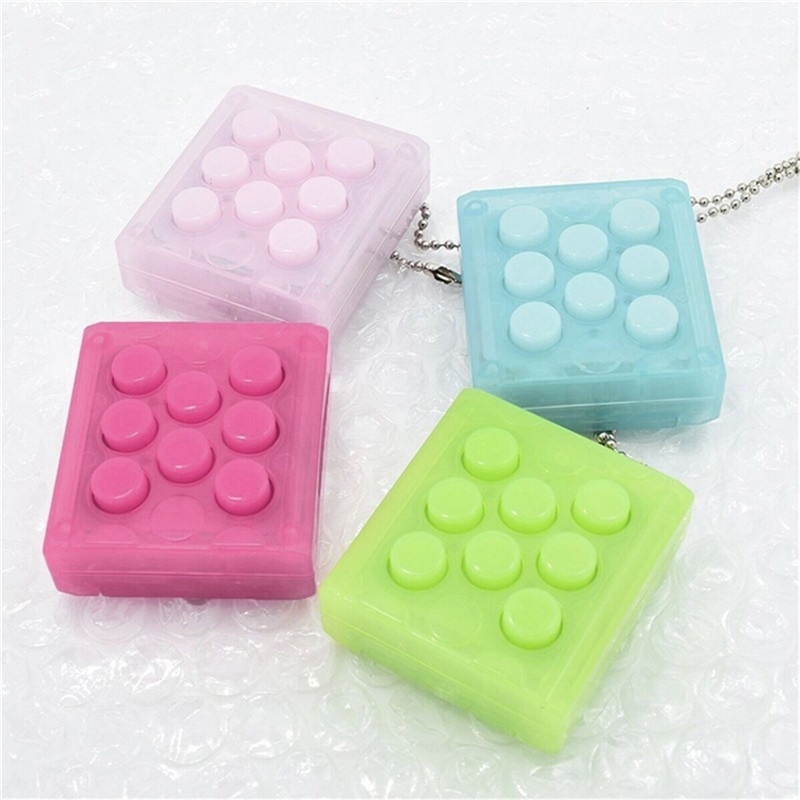 Electronic Puchi Stress Reliever Squeeze Bubble Crazy Gadget Endless Pop Pop Key Chain