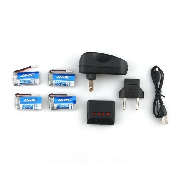 JJRC H31 RC Quadcopter Spare Parts 4Pcs 3.7V 400MAH 30C Battery and Charger Set X4A-A13